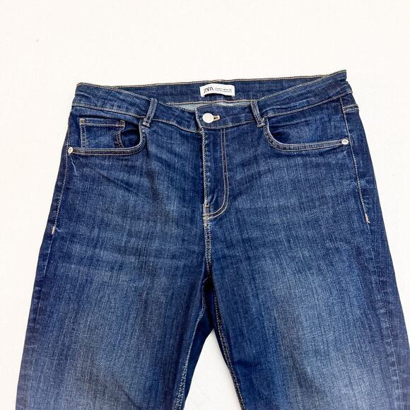 Zara Skinny Dark Wash Stretch Denim Jeans Size 10 - Picture 5 of 8